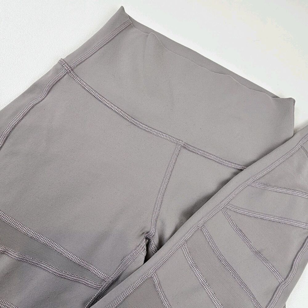 Lululemon Wunder Under Tech Mesh Leggings Womens 4 Dark Chrome High Rise 28"